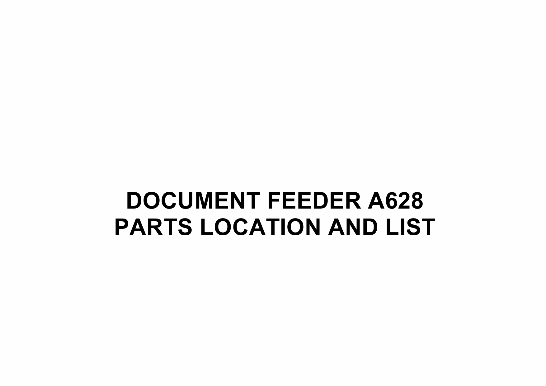 RICOH Options A628 DOCUMENT-FEEDER Parts Catalog PDF download-1